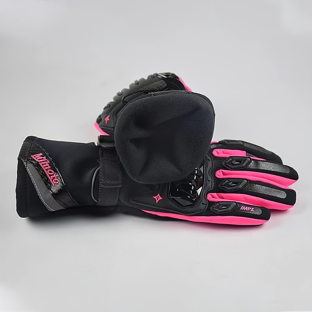 XS-L Motorcycle Riding Gloves, Sporty Design, Long Cuff Style, Hand Washable, Cyclists, All-Season Riding, Daily Commuting