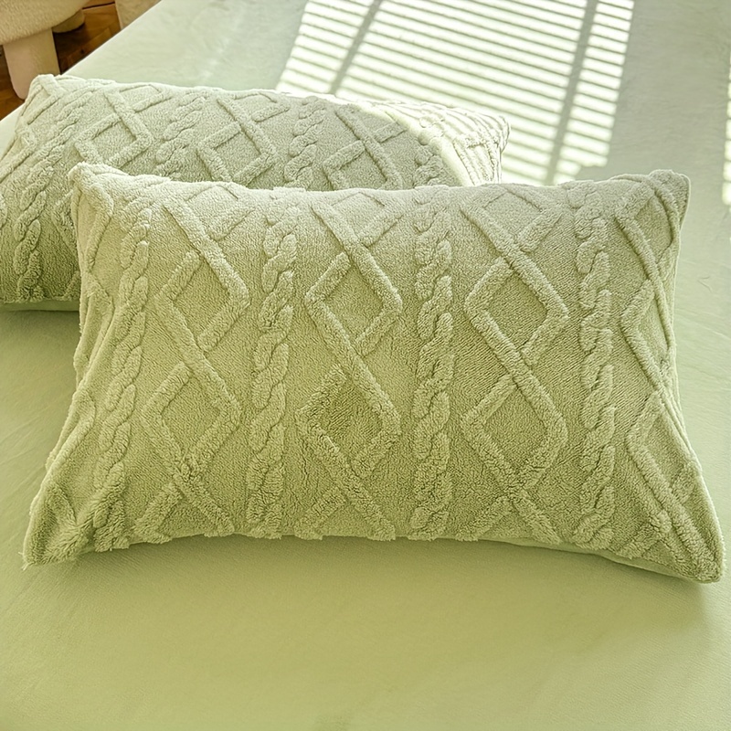 

2pcs Pillowcases And - Polyester Striped Pattern, , , , , , 200-250gsm For Sofa, , , Pillows,