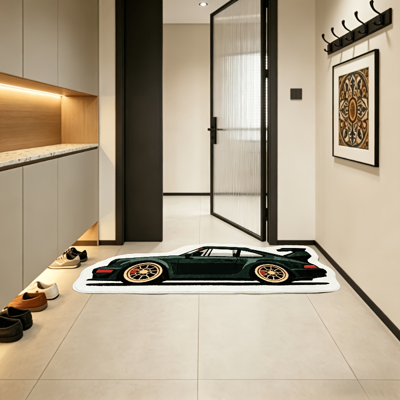 TEMU Imitation Cashmere   900g   9mm Premium Dark Car Bedroom Decorative Rug, Ins-style European Street Room Irregular Rug, Industrial Style Area