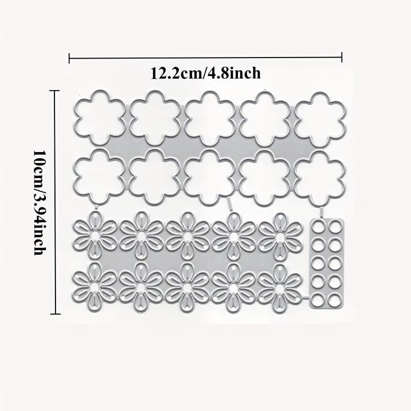 TEMU 1pc Flower Metal Cutting Dies, Flower Die Cuts For Card Making Scrapbooking Punching Stencils Photo Album 2025 Dies