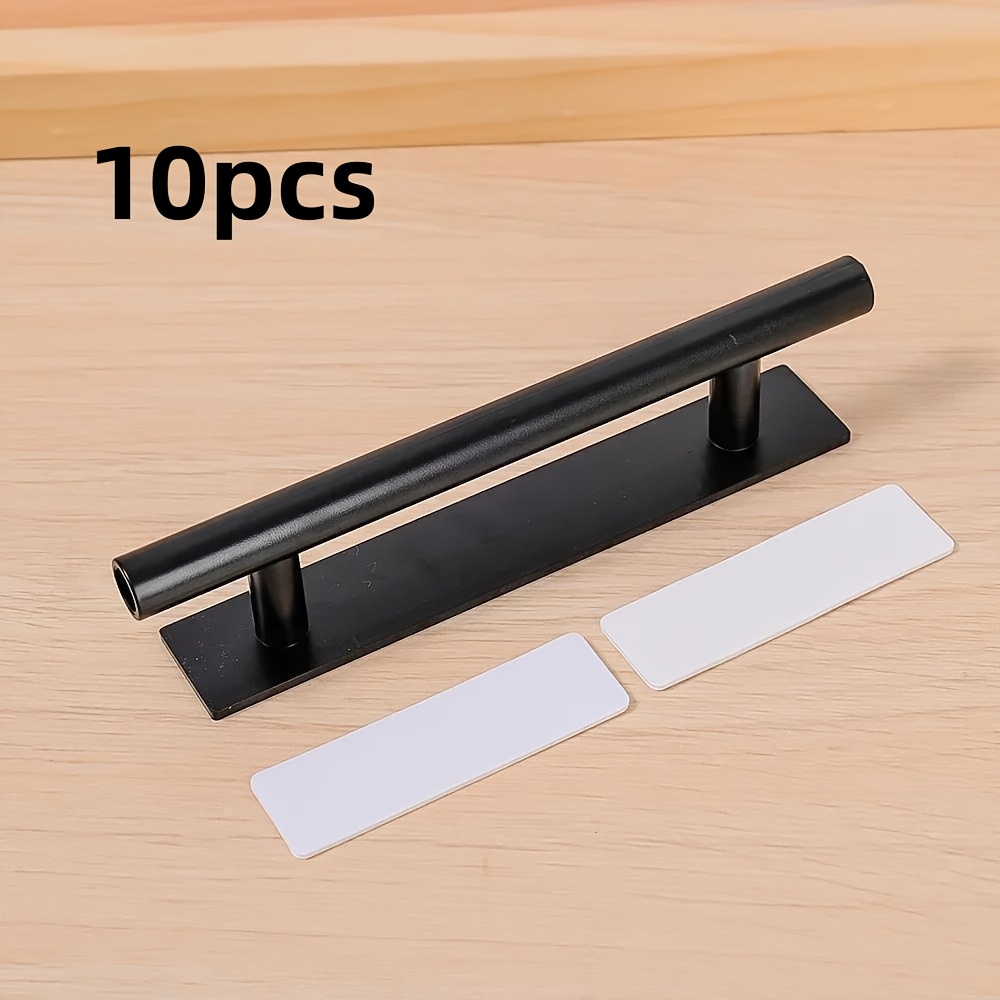 E-shop 10 Stück selbstklebende Kunststoff-Türgriffe - Einfach anzubringen, moderner Stil, 3,5 cm Breite, 15,5 cm Länge, platzsparende