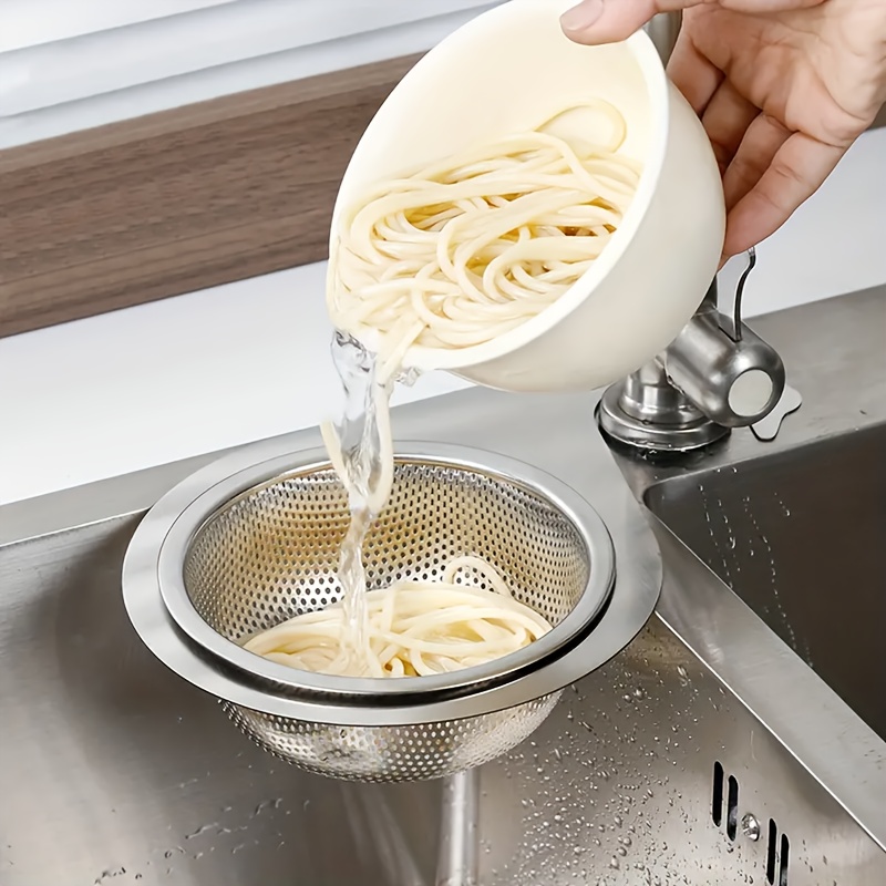 space saving stainless steel kitchen sink filter ideal for food waste vegetable filtration durable metal drain basket vegetable filter sink drain filter details 1