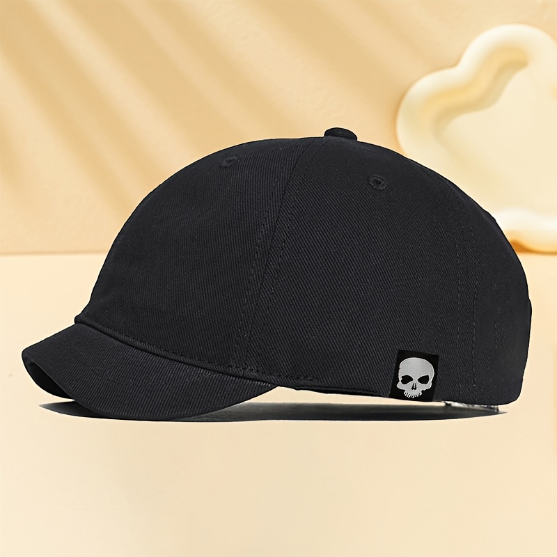 

Casquette de baseball à motif tête de pour homme, chapeau décontracté en polyester avec bord court, tissu non extensible, chapeau de papa hip-hop de loisirs de voyage en , % polyester