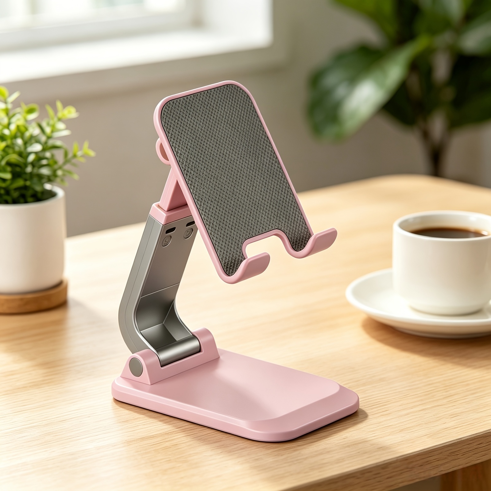 TEMU Soporte de teléfono plegable mejorado para escritorio, soporte para celular y ajustables, soporte portátil para tableta compatible con
