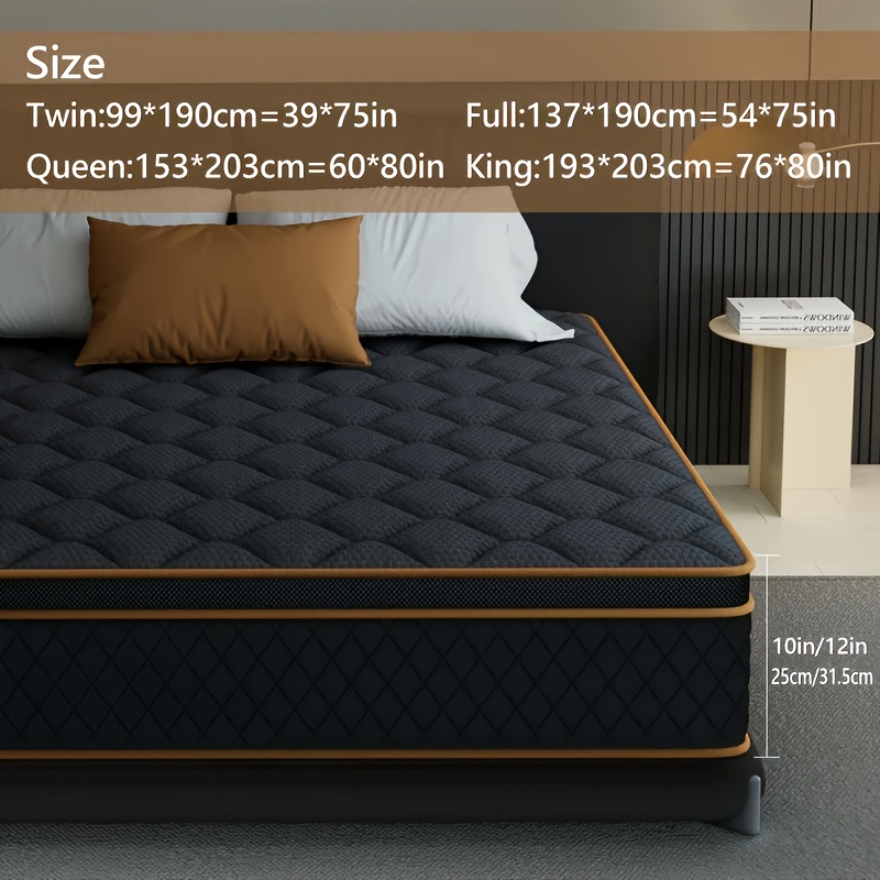 10/12/14inch Cooling Memory Foam And Spring Hybrid Mattress, Suitable for Twin/double/queen/king Bed Sizes, Noise-free, Thick Mattress, Ideal for Use In Bedrooms And Guest Rooms. - Image 5