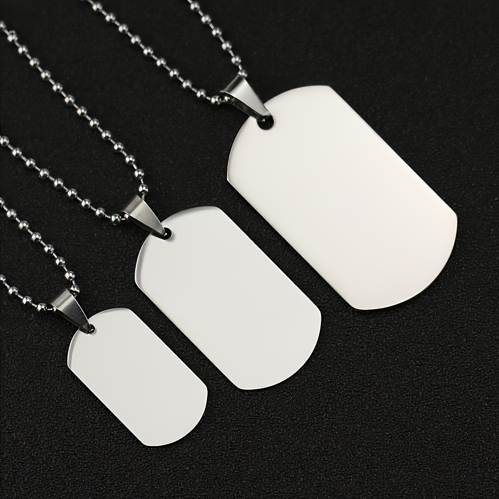 

Engraved Tag Necklace - Personalized Pendant For Men, For &