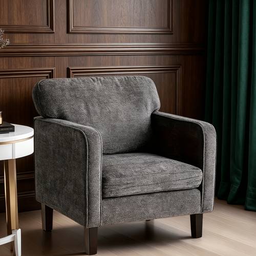 office chair reading chair with armrests and backrest comfortable lounge chair for offices and reception rooms white and gray