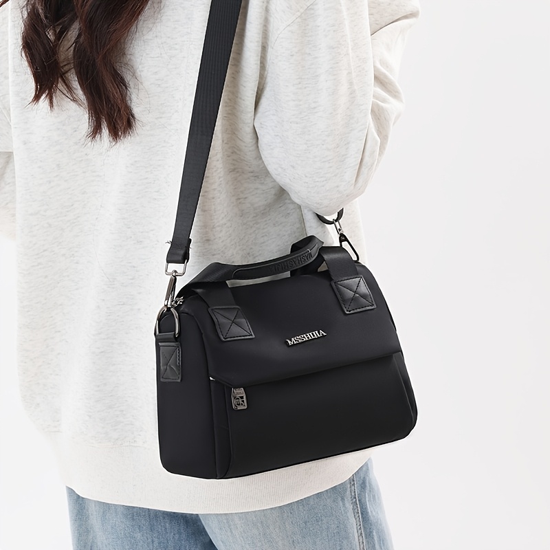 nylon cloth crossbody bag womens large capacity fashion multi layer shoulder bag lightweight parent bag crossbody outing handbag Product details 3