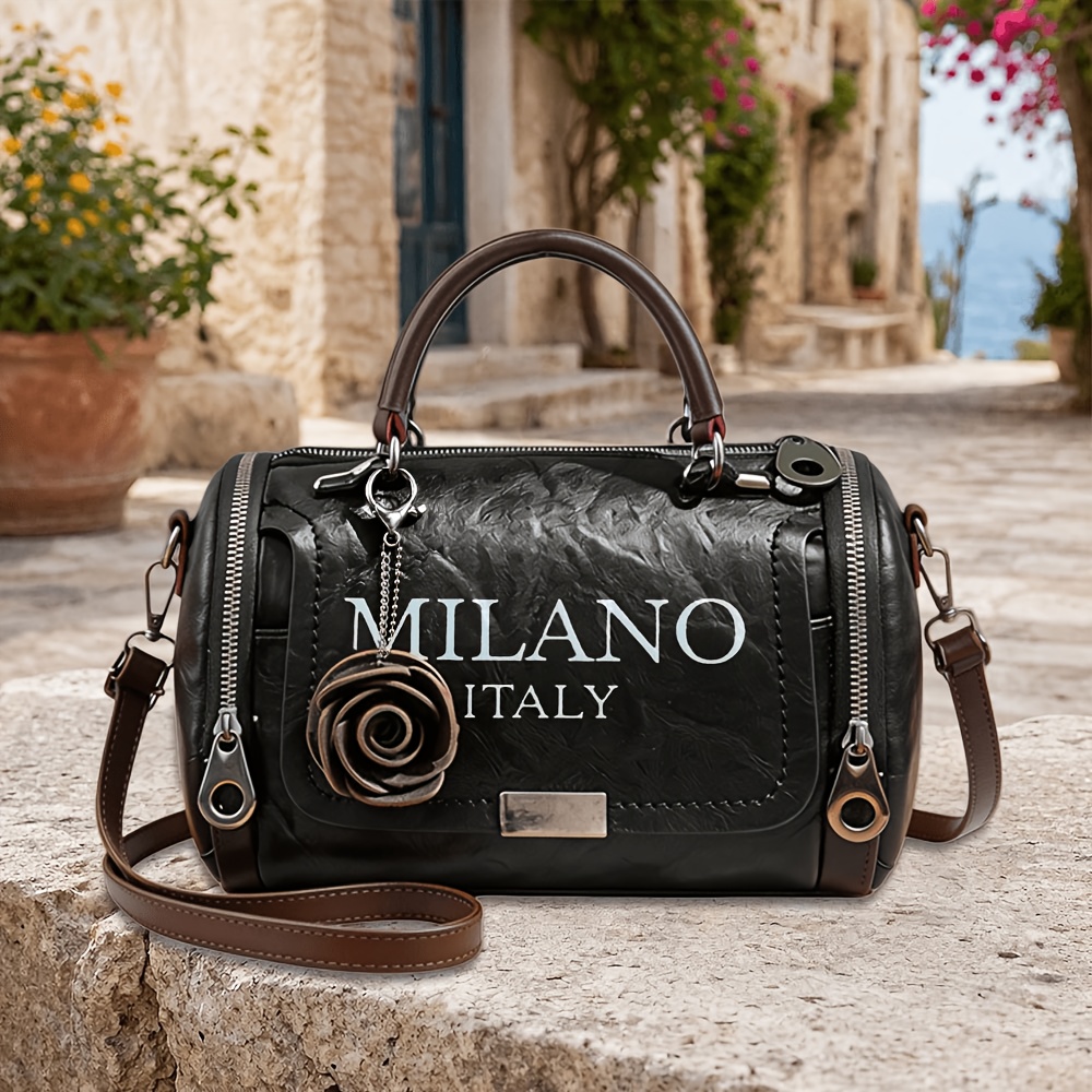 TEMU 1 ud. Bolso bandolera de milanés para mujer - Bolso tote de gran capacidad, bolso de , bolso de , bolso para ir al trabajo, bolso de