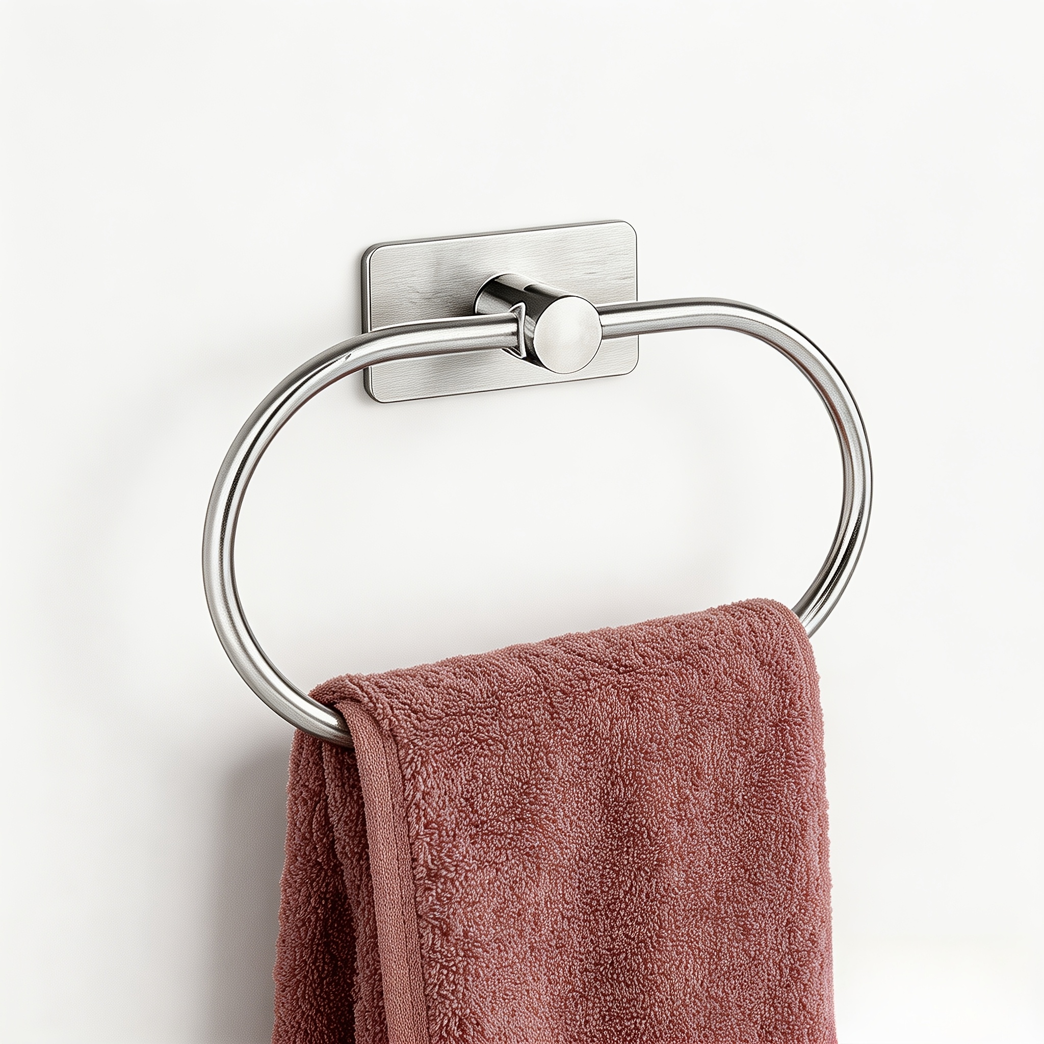 TEMU Towel Ring, Towel Bar, Towel Rack, Wall-mounted, No-drill Installation, Storage Ring, Suitable For Bathroom Settings, Above The Washbasin, Towel