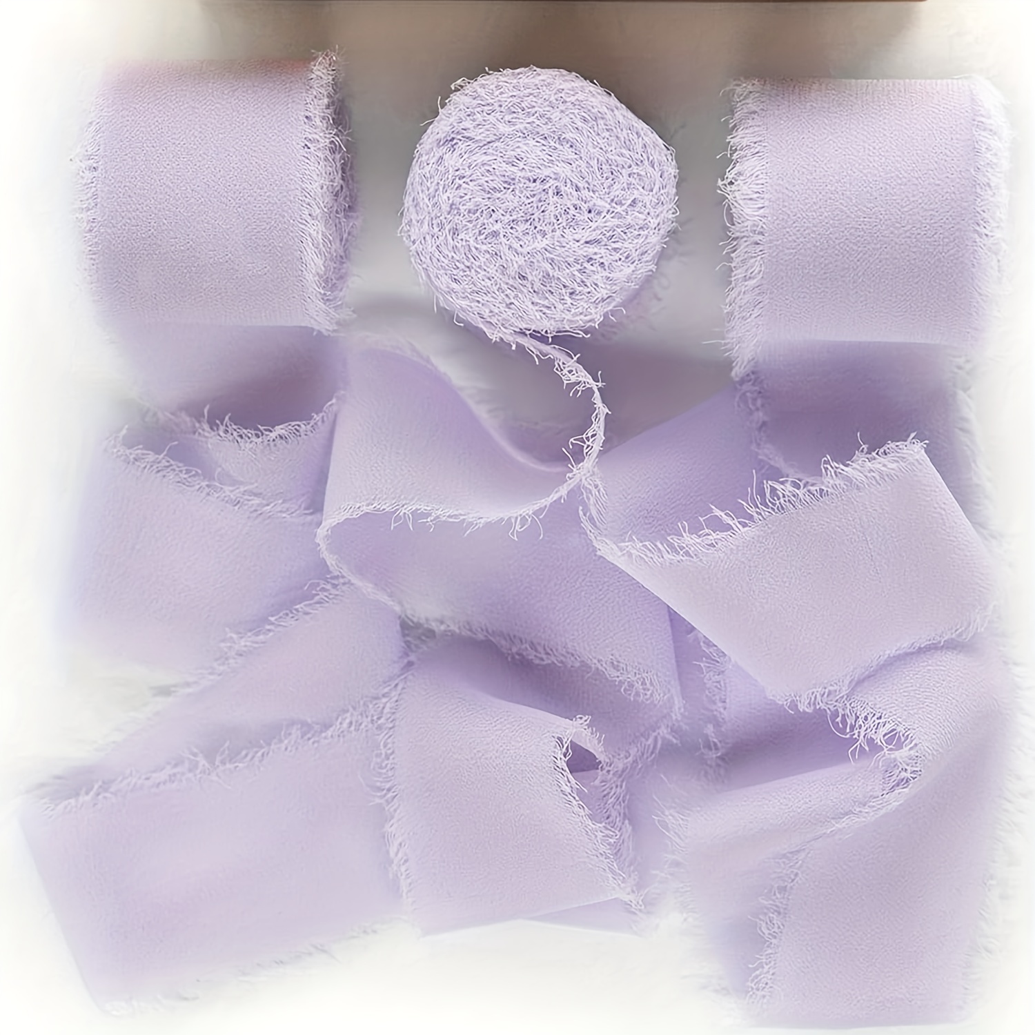 

Lavender Chiffon Ribbon - 3 Rolls Set For Wedding Decor, Bridal Bouquet Wrapping & Floral Arrangements