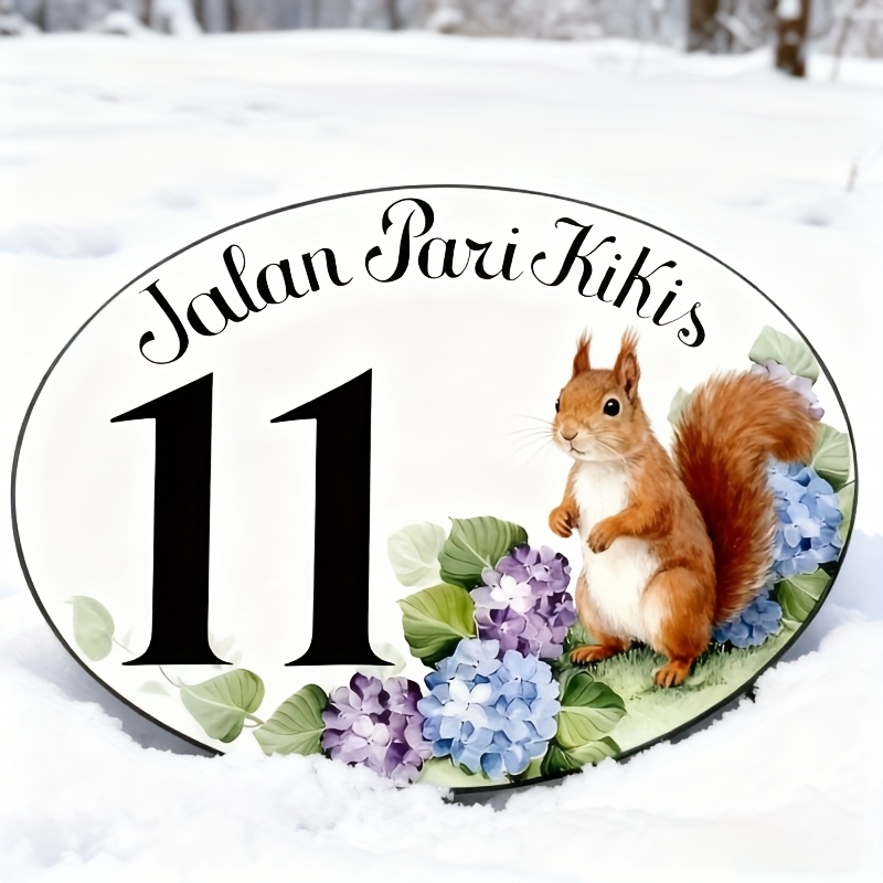 TEMU Targa Personalizzata con Numero - Decorazione Porta Su con Design a e Motivi , Colori - Facile da Installare, Struttura in Plastica Resistente -
