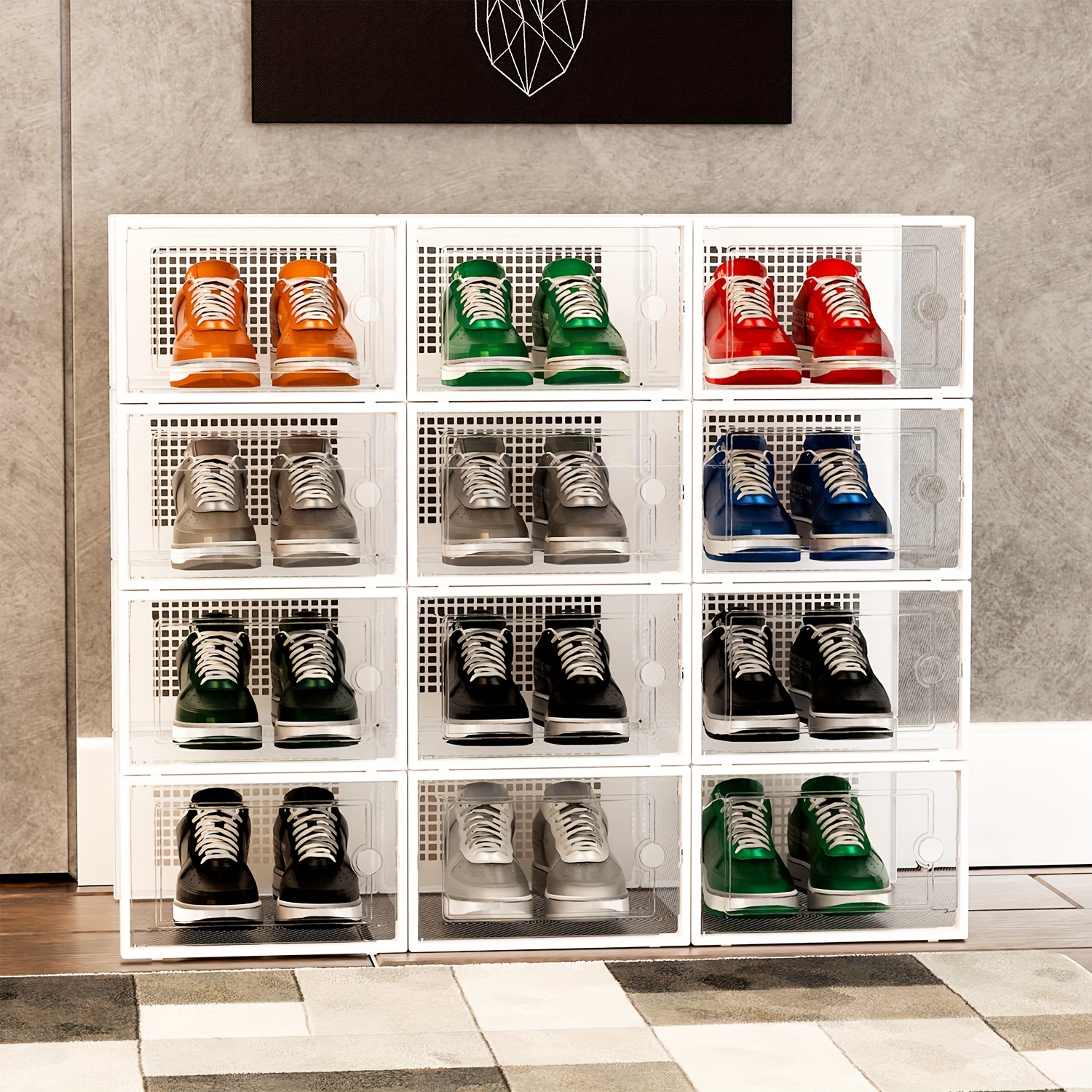 conjunto 6/12 cajas zapatos transparentes gruesas tapas Temu Uruguay