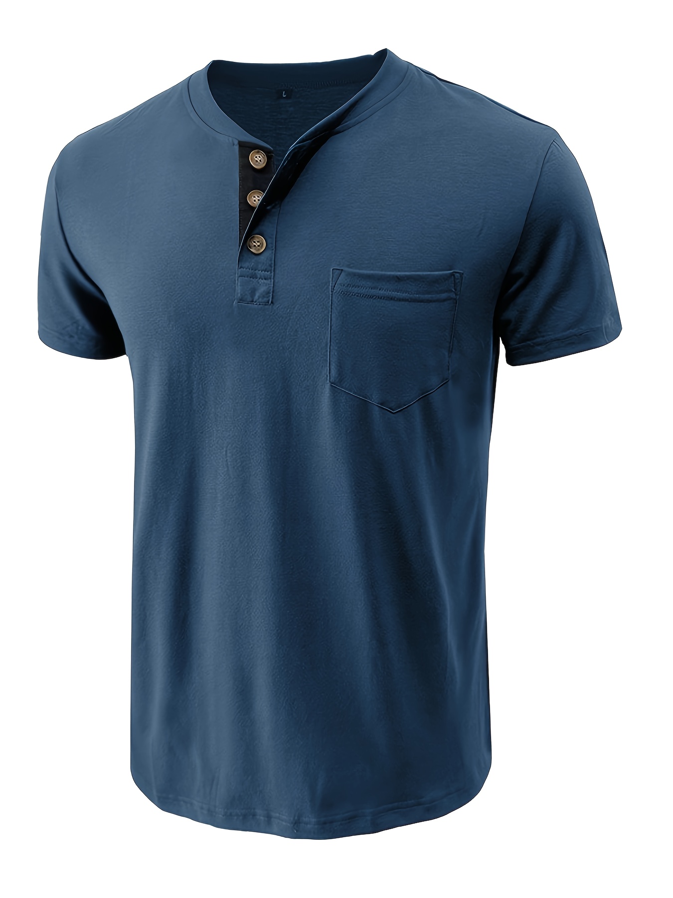 herren henley shirt einer brusttasche lässiges kurzarm Temu Germany