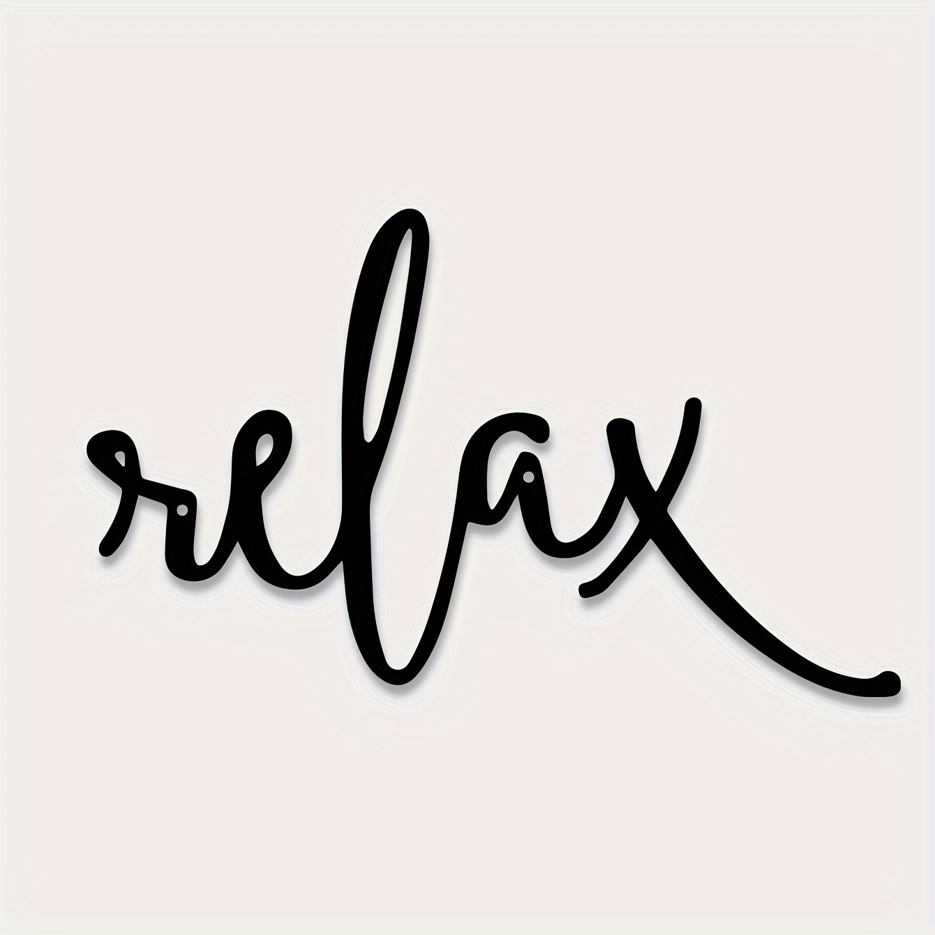 

1pc Modern "relax" Wall Art, Horizontal Hanging Decorative Sign, Fashionable Home & Bathroom Decor, Wall-mounted Iron , Indoor/outdoor Use, No Feather, 3d