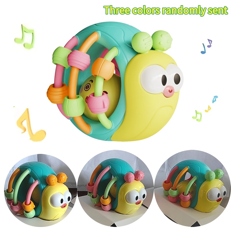 Cute And Interesting Hand-held Baby Rattle, Puzzle Snail Rattle Plastic Ball, Abs Material, Color Festival Can Send Birthday Gifts, Christmas, Easter, Newborn Souvenir Toy Ball Random Color Ball