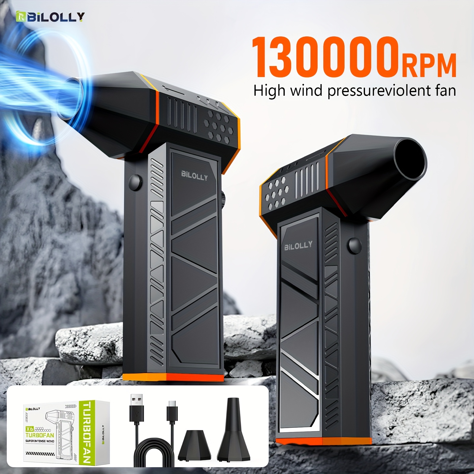 Orange - Large wind turbines
