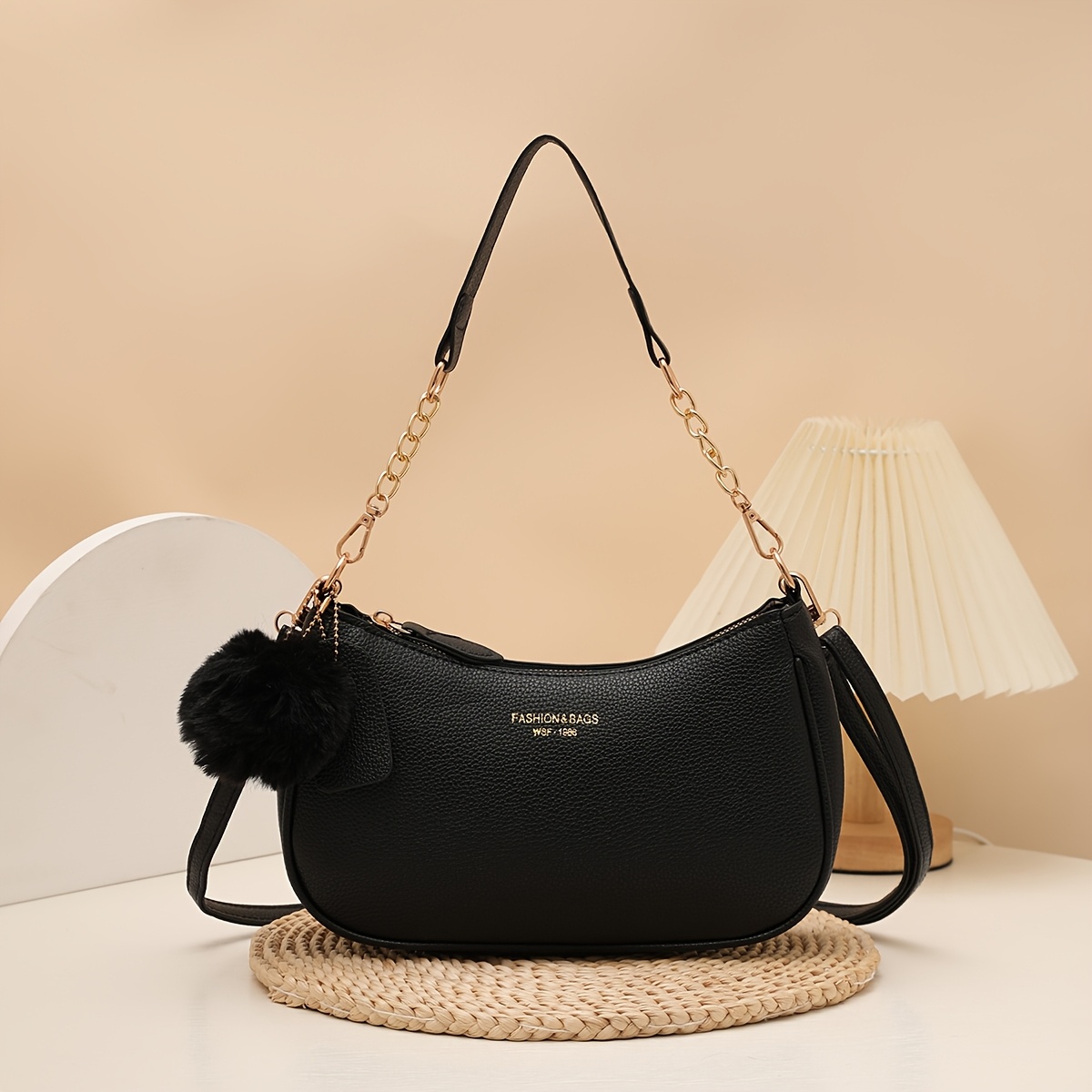 TEMU Petit sac à main carré tendance pour femme, nouveau sac à bandoulière minimaliste à chaîne, sac en bandoulière pour les quotidiens