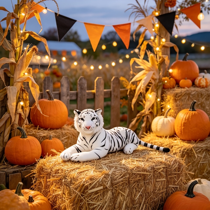 1pc New Simulated Tiger Plush Toy, Perfectly Presenting Design Of The Tiger, Suitable For Dogs To Play With And Soothe The Pet's Emotions