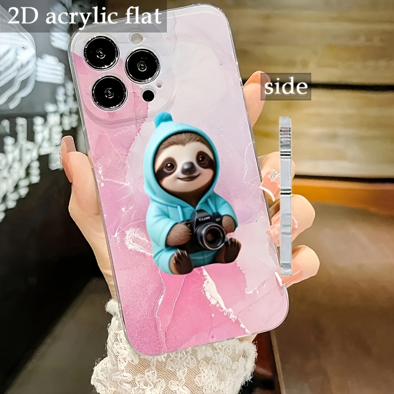 Animal Phone Holder With Acrylic Fat Duck With Cone Cute Acrylic