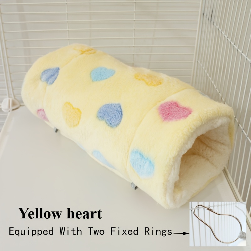 TEMU Winter Hamster Tunnel Squirrel Hammock Passage Sugar Glider Guinea Pig Guinea Pig Plush Sleeping Bag Nest