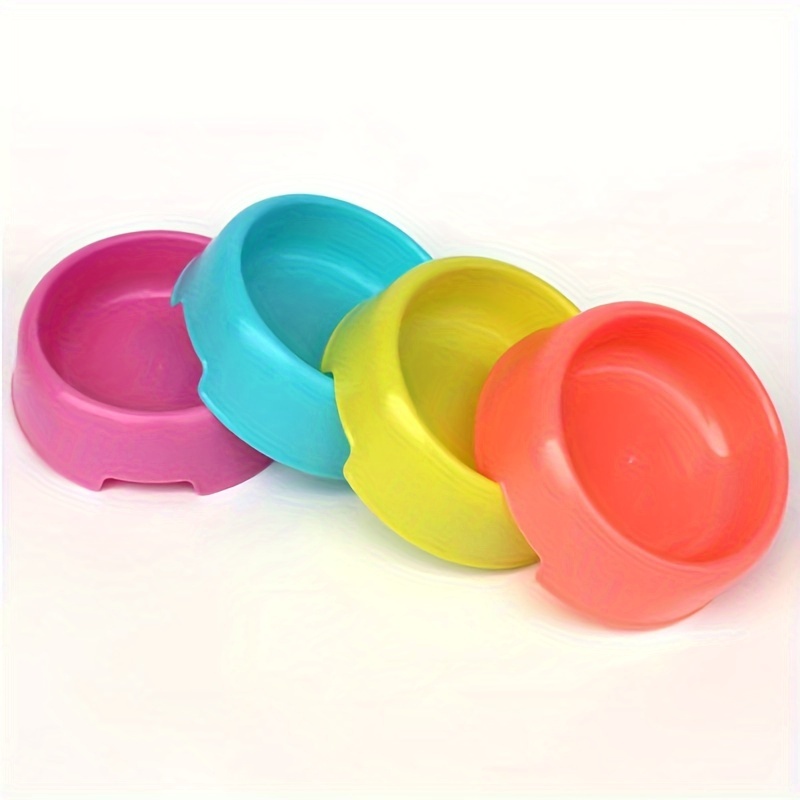 

4-piece Non-slip Plastic Pet Bowls For Dogs & Cats - Durable Food & Water Dish Set - Enhances Mealtime For Pets