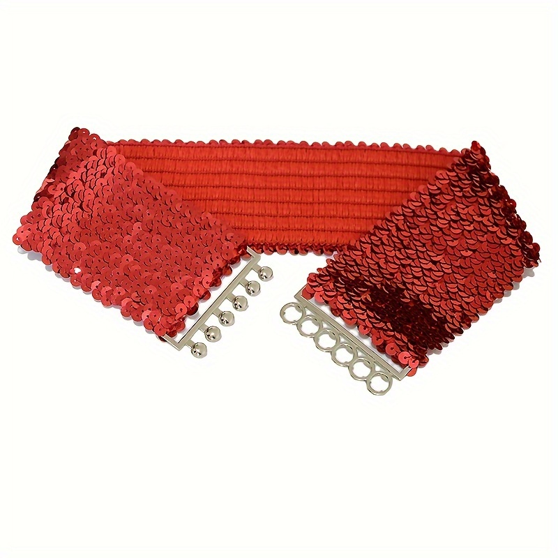 TEMU 1pc Women's Scale Belt, Female Waist Cincher For Suit Jacket Decoration, Waist Cincher For Dance Costume, Fish Scale Sequin Waist Cincher, Shiny
