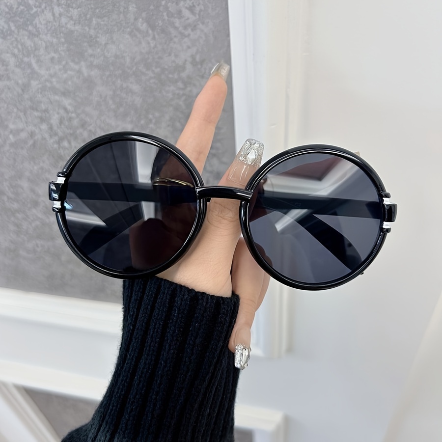 

Chic Retro Round Fashion Glasses For - Cute , Mirror Lens, - Beach & Party