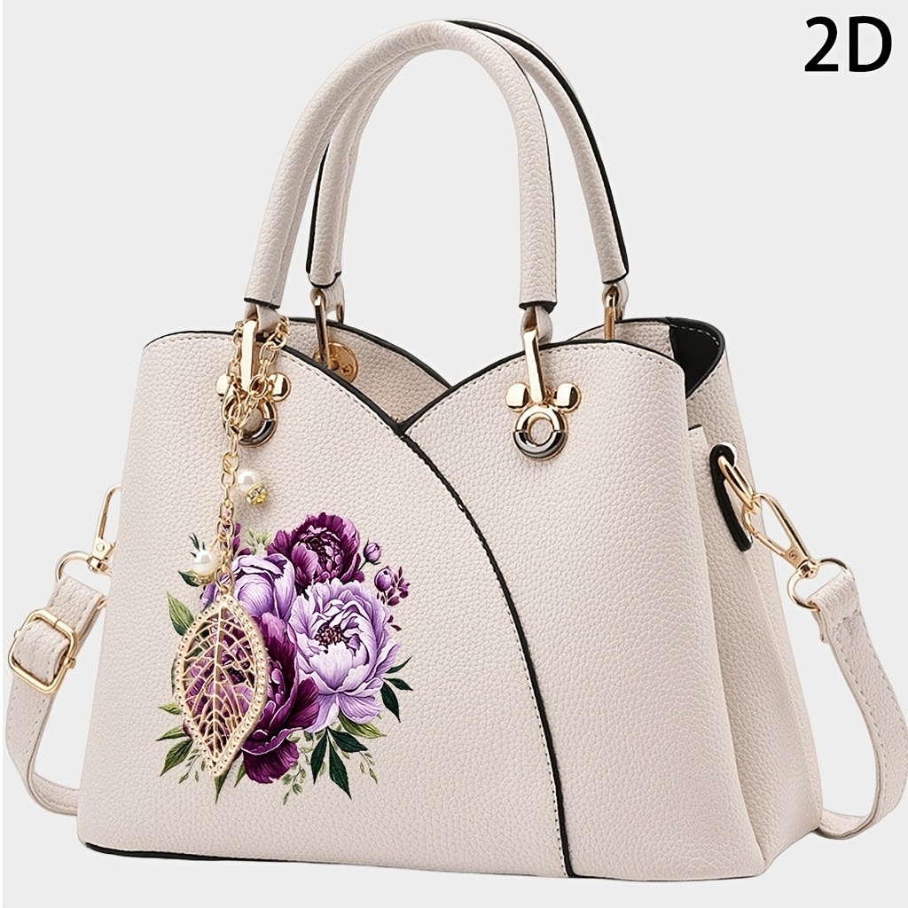 TEMU 2d 1pc Multifunctional Handbag, Large Capacity Crossbody And Shoulder Bag, Detachable And Adjustable Shoulder Strap, Multi-compartment Design