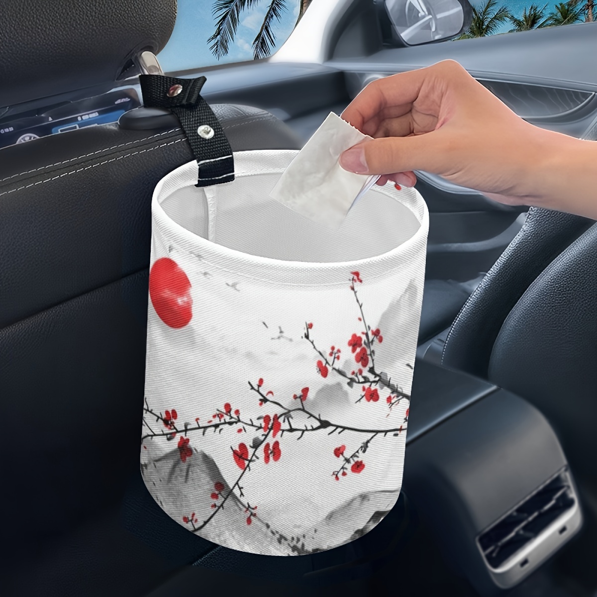 Collapsible Black Car Trash Pack Trash Bag Rubbish Waste Bin - Temu