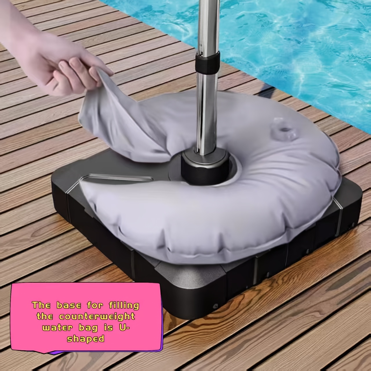 (1pc) Outdoor Weight U-Shaped Water Bag Water Bag Filling Base U-Shaped Outdoor Support Tent Weight Anti-Wind Anti-Over Stable Wear-Resistant