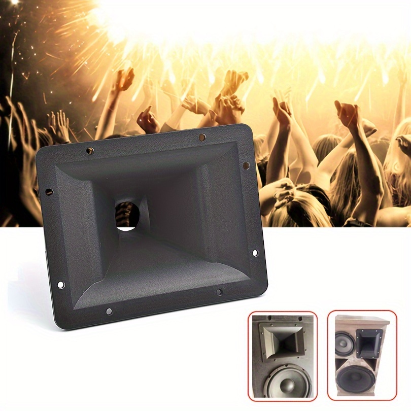 

Professional Square Speaker Horn Shell, Plastic Interior Threaded Tweeter Driver Enclosure, Durable Audio Accessory, Outer Dimension 19.5x15.5cm