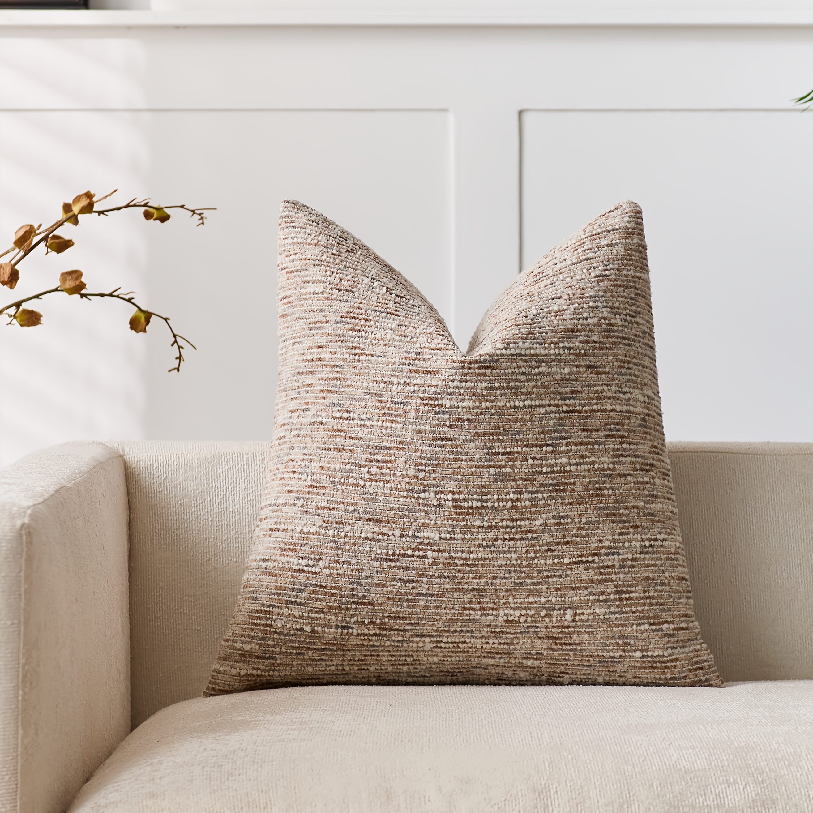TEMU Housse de coussin à poils bouclés cationiques, lot de 1, pour salon, chambre, canapé (coussin non )