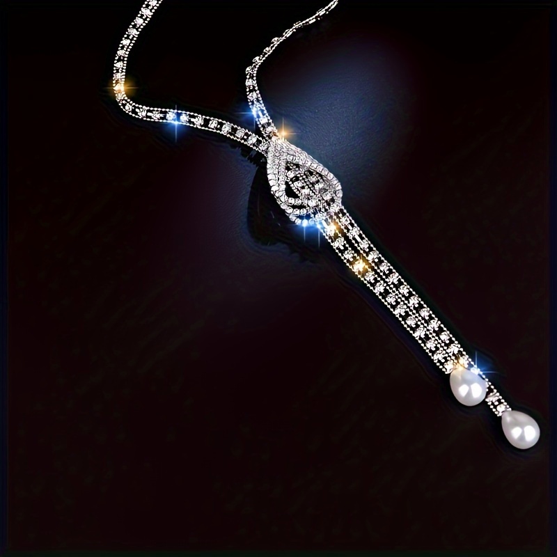 Fashion Water Drop Sweater Chain Long Necklace