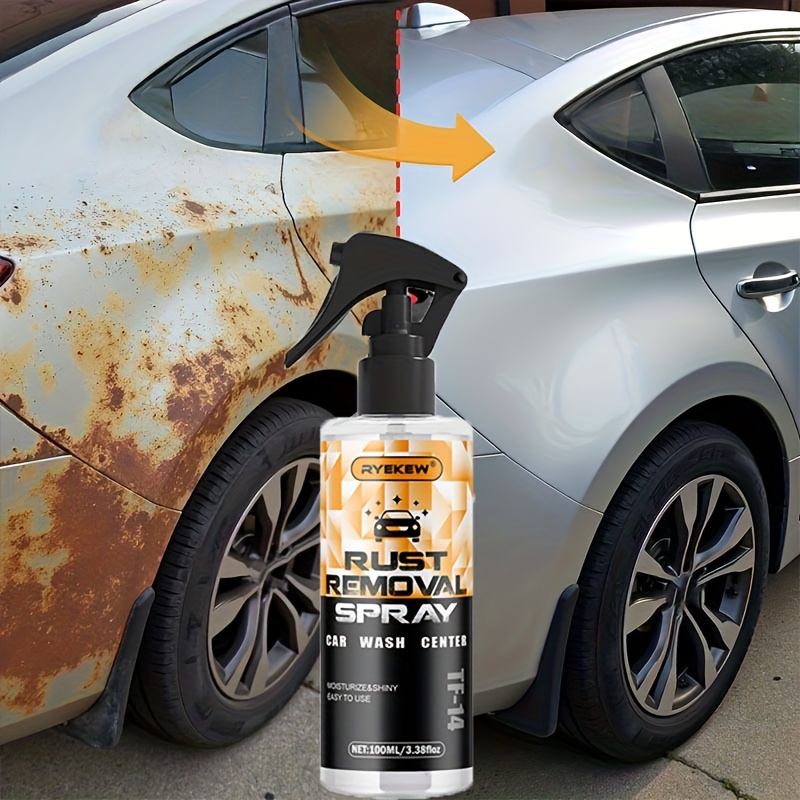 Powerful Metal Rust Remover Spray for Chrome, Iron, Alloy, and Steel Surfaces – Safe on Plastic and Rubber, Ideal for Automotive and Househo