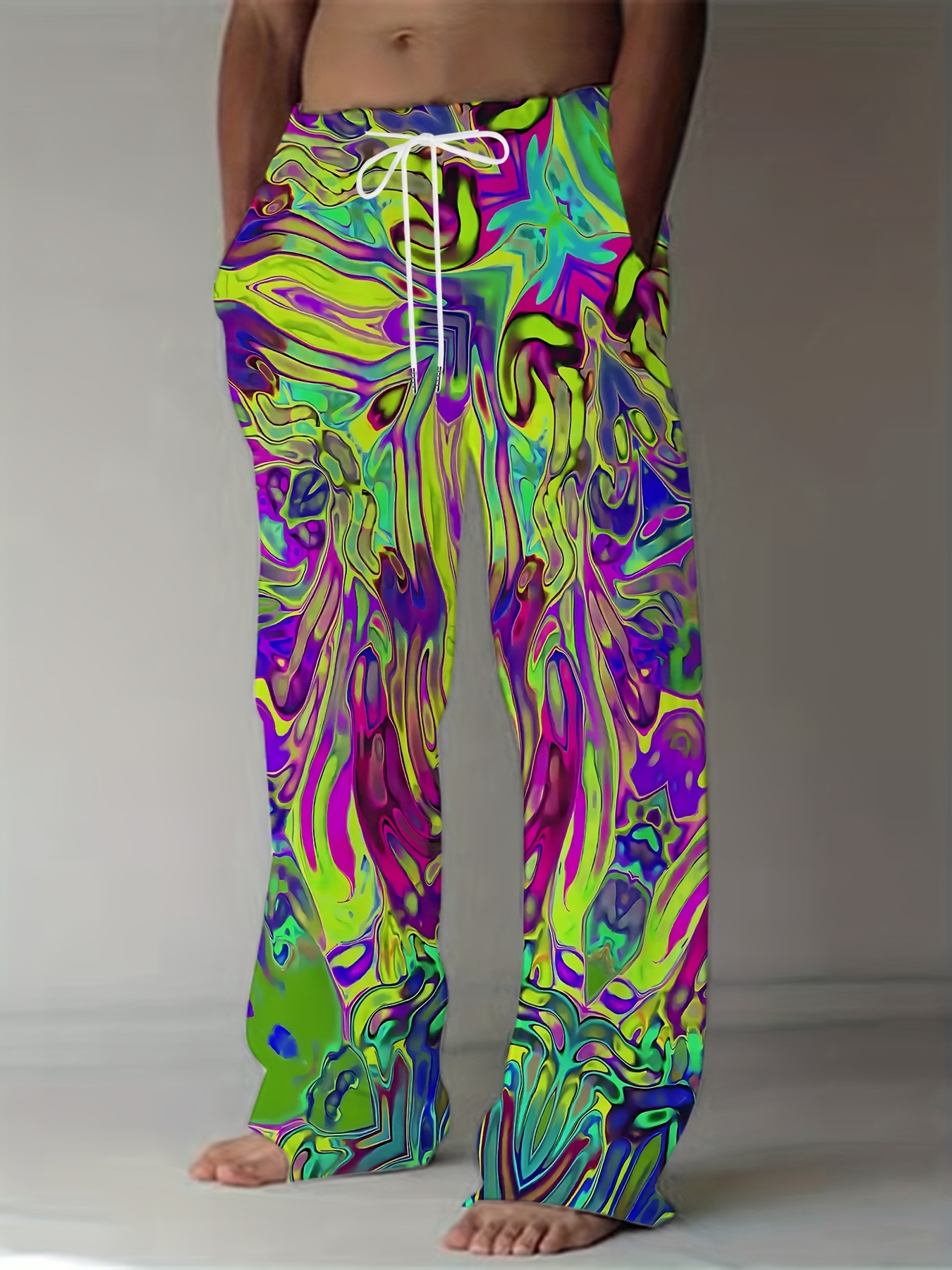 Drawstring Men Tie Dye Drawstring Pants Buscemi Tie Dye Effect
