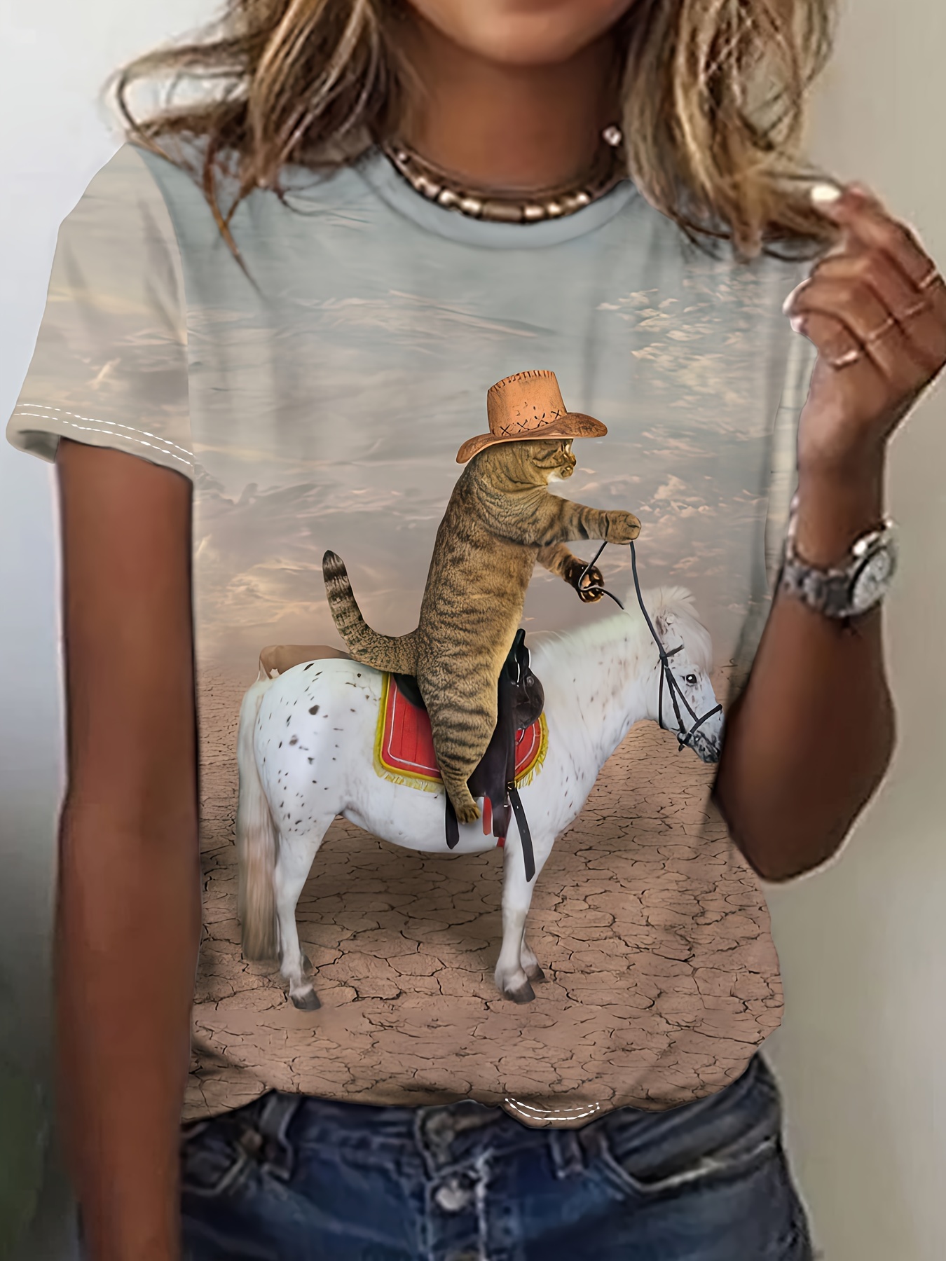 Tシャツ・カットソー LORES Horse Dyed S/S Tee SA024 Amazon.com: Horse Artwork Tree Colourful Animal Horse T