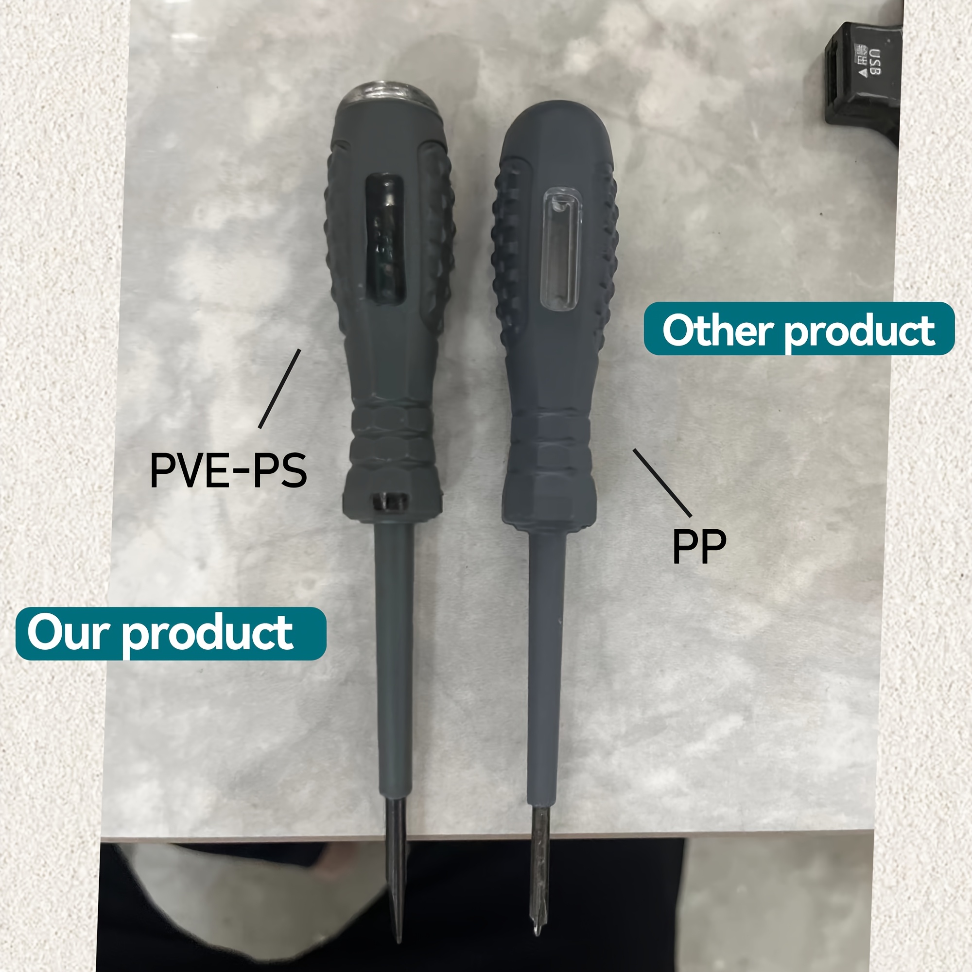 2pcs Electrician Multifunctional High Torque Colorful Light Screwdriver Magnetic Suction Head Electric Pen Test Zero Wire Fire Wire Slotted Head Phillips Head