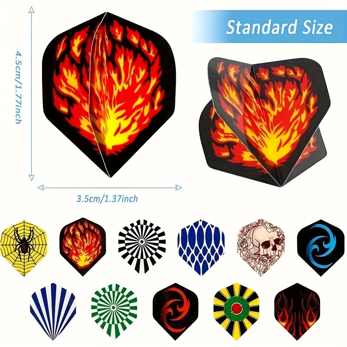 Assortiment van 90 dartflights