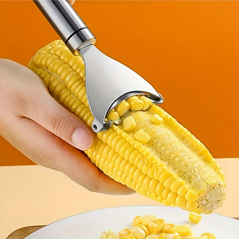 stainless steel corn peeler thresher and separator food grade kitchen gadget for corn shucking and kernel removal