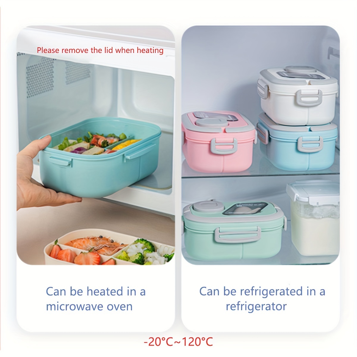 3pcs Portable Large Capacity Lunch Bag Set