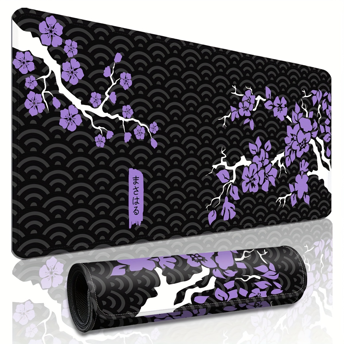 

Purple Pattern Large Keyboard Pad, Washable Mouse Pad Backing, , For - Xl Xxl