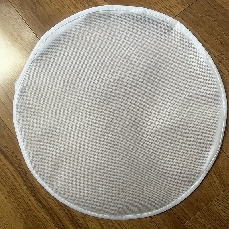 TEMU 1pc 40cm/15.7in Wreath Storage Bag, White Non-woven Transparent Pvc Car Seam, Suitable For Doorplate Wreaths, Mini Wreaths, Candlestick Wreath