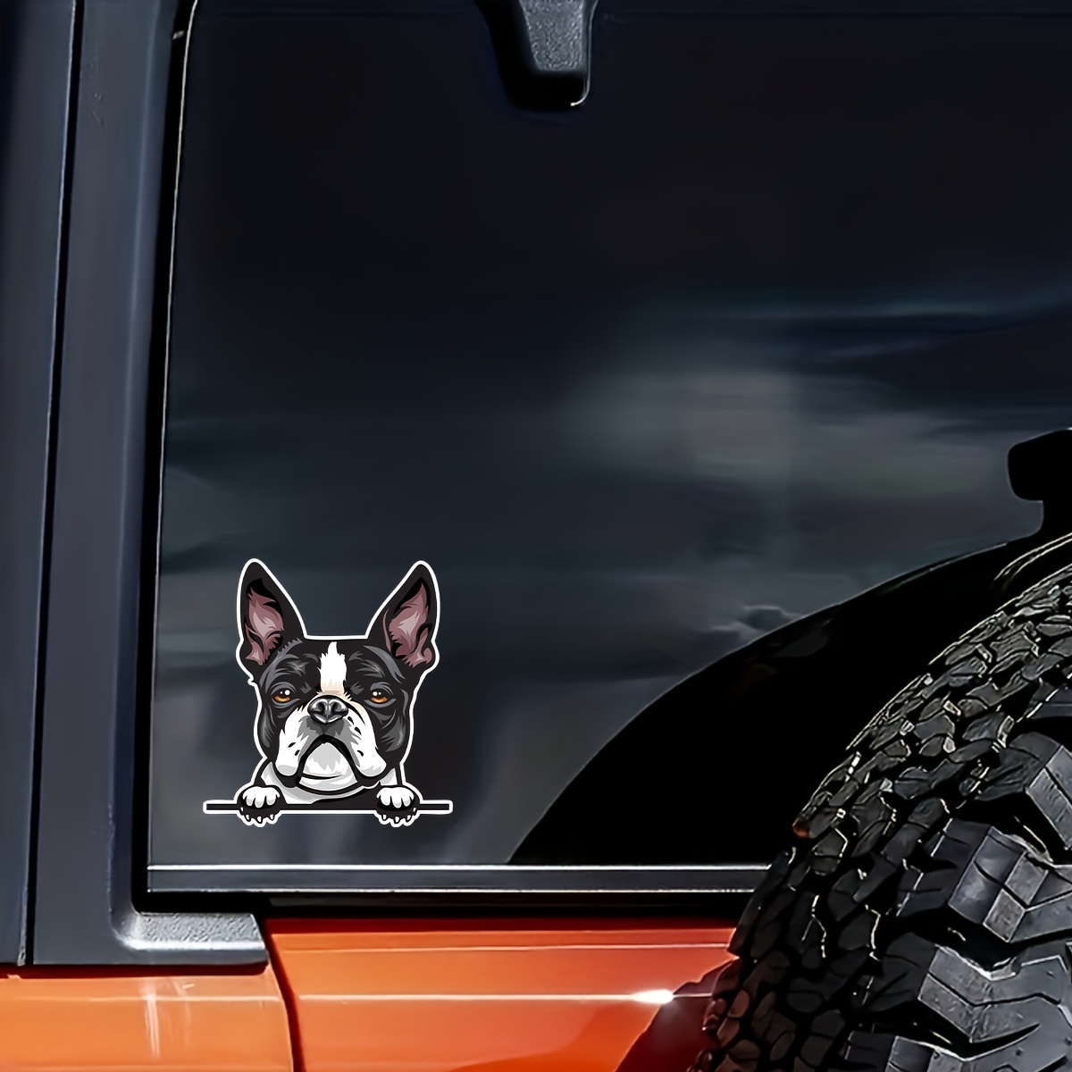 

Boston Terrier Decal - Dog Breed Bumper Sticker - For Laptops Tumblers Windows Cars Trucks Walls