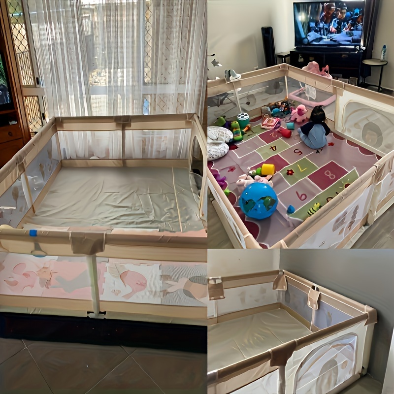 Playpen, Little Hedgehog Baby Playpen, Baby Playpen with Gate Indoor And Outdoor Children's Activity Center with Non-Slip Base