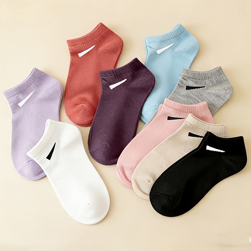 20pcs/10 Pairs Women'S Elegant Short Socks - Breathable Lightweight Invisible Spring Summer Casual Socks, Soft Tones (Suitable for Daily Wear And Special Occasions)