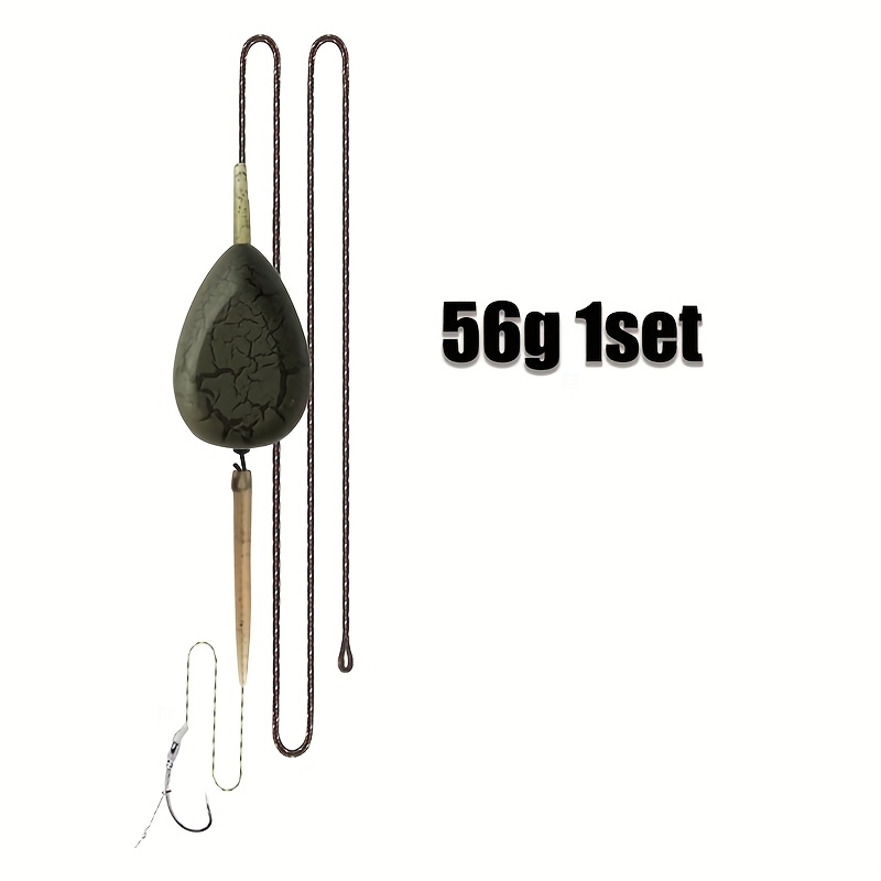 High-performance Inline Leader Kit For Carp Fishing, Featuring Lead , Sinkers In Weights (56g/71g/85g/99g/113g/128g/142g), Anti-blowback Hook Trace, And Anti- Tip Tube