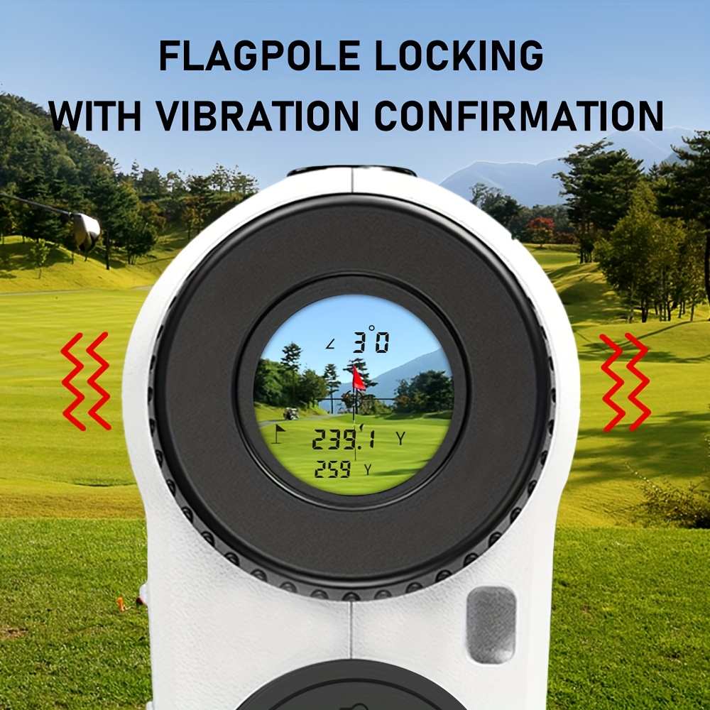  golf rangefinder with lock vibration 1000yds laser range finder external slope switch tournament legal rechargeable battery flag lock distance measurement for golfers beginners details 3