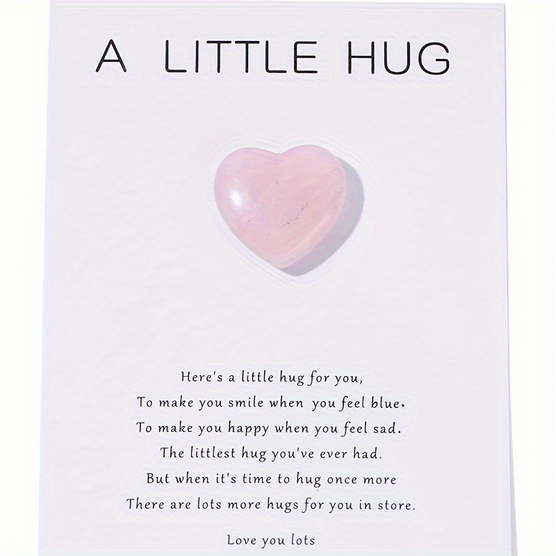 A Little Hug Card Heart Pocket Hug Pendants Special - Temu