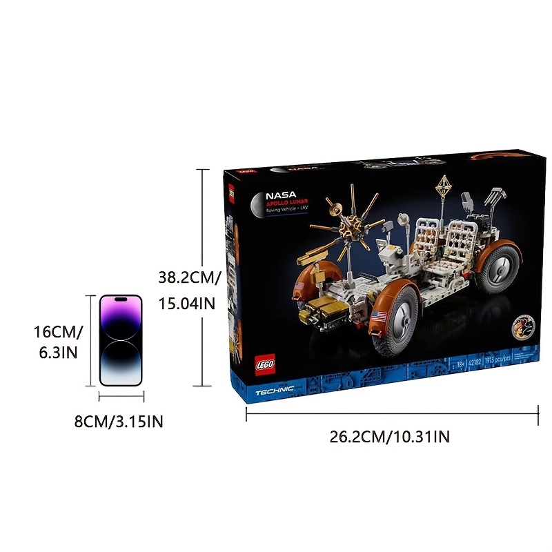European Version, LEGO 42182 Apollo Lunar Rover Adult Building Kit - Space Rover Model DIY Kit - Christmas Collection Gift For Science And Astronomy Enthusiasts, Great Gift For Boys And Girls